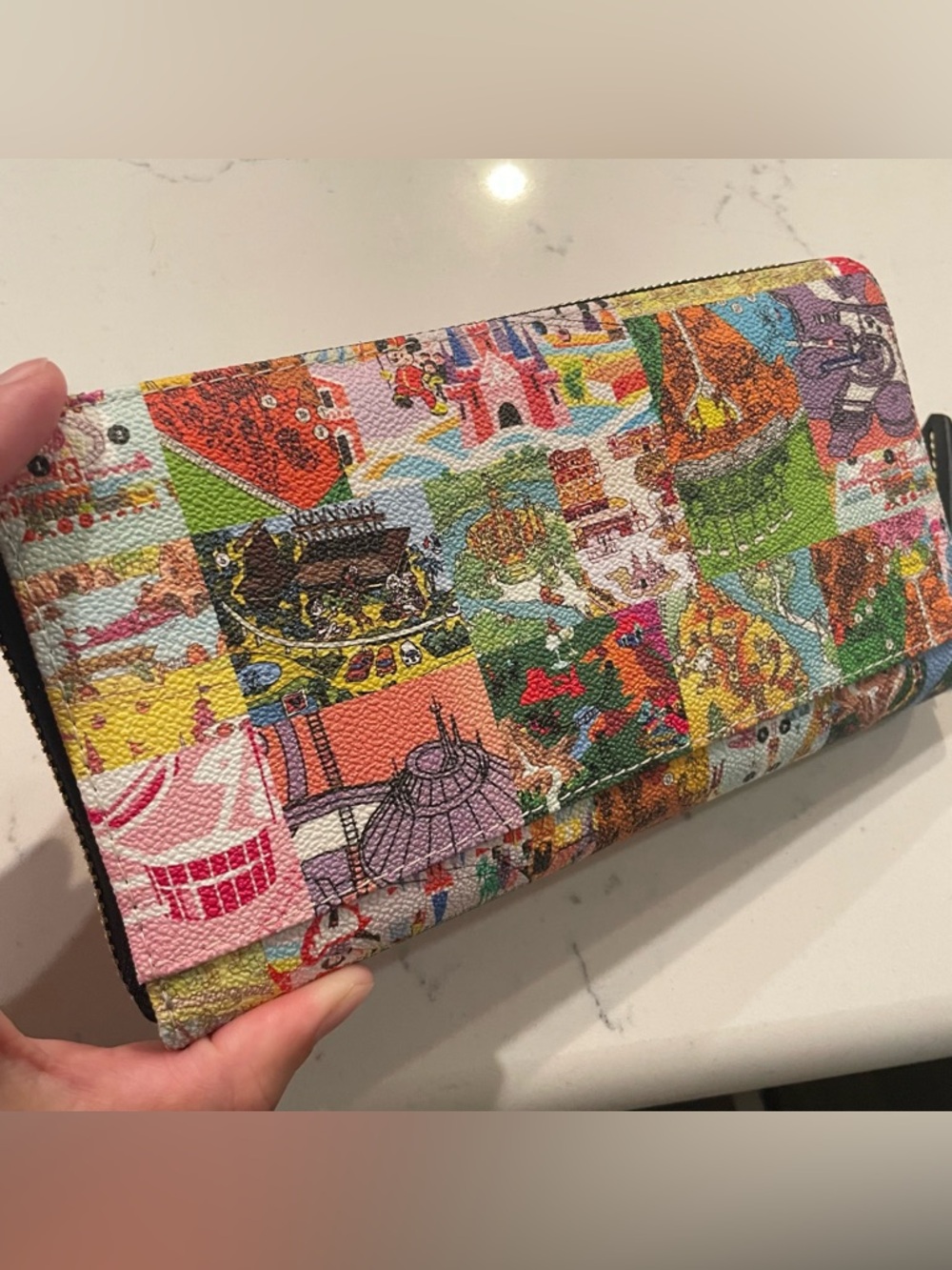 NWT Dooney and Bourke Disney Parks Vintage Park Map Wallet Wristlet 2026 - Picture 5 of 15
